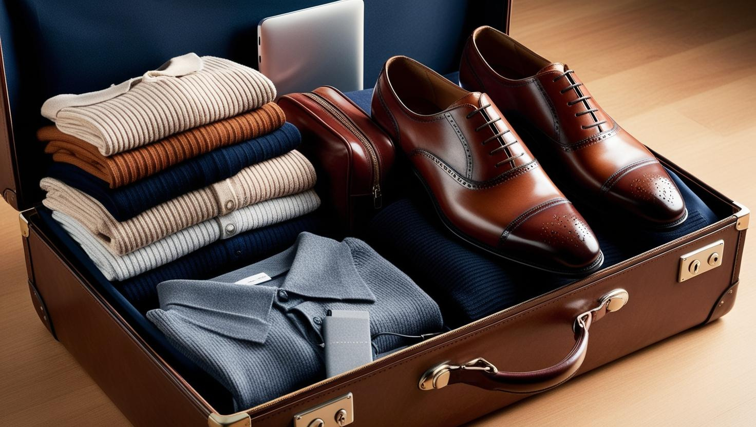 A well-organized suitcase with travel essentials for every type of trip.